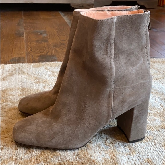 J. Crew Shoes | J Crew Suede Block-Heel Ankle Boots Aq744 | Color: Gray | Size: 8 | Styleforumdeals's Closet